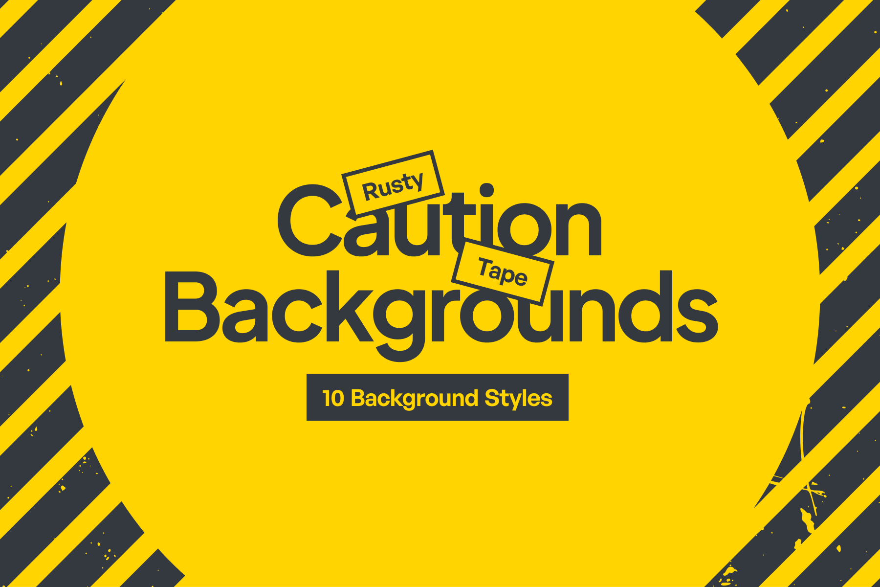Rusty Caution Tape Style Creative Backgrounds Pack