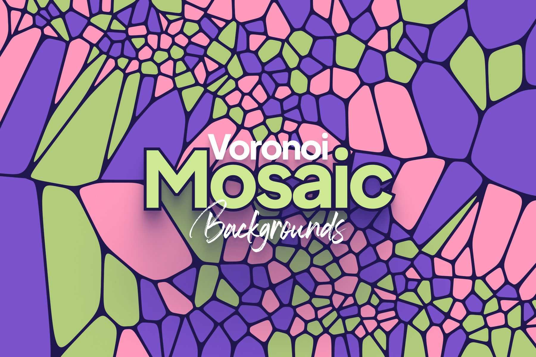 A collection of 12 Mathematical Voronoi Diagram Backgrounds, showing last 4 product images